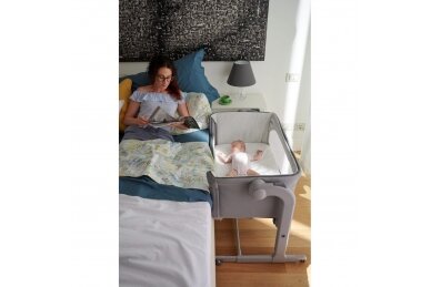 Co-sleeping crib NEXT2ME MAGIC Moon Grey 1