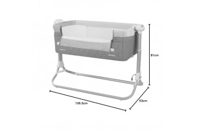 Electrical bedside crib KikkaBoo SWAY ME Beige 7