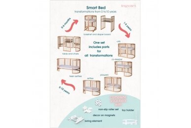 Convertible bed 9in1 INGVART SMART Natural 3