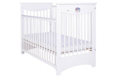 Baby cot Drewex  LAURA White with drop side