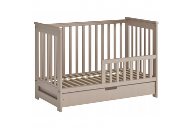 Baby cot Klupś IWO with driwer and removable side Beige