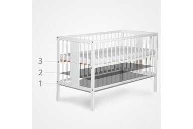 Baby cot Klupś NEL CLOUD White 4