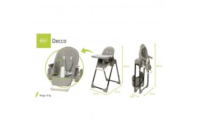 High Chair 4Baby DECCO Grey 15
