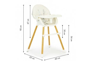 High chair Ecotoys HA-004 Beige 7