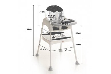 Highchair STARS 3in1 3