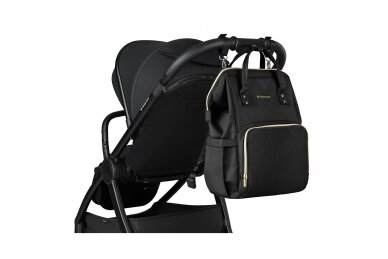 Mama Bag Backpack SIENA, Black&Gold 8