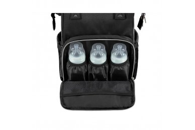 Mama Bag Backpack SIENA, Black&Silver 3