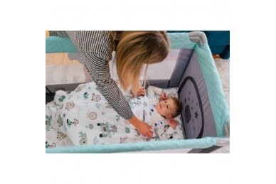 Baby Travel Cot BabyMix Dark Grey 9