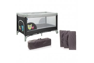 Baby Travel Cot BabyMix Dark Grey 1