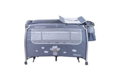 Duo Level Travel Cot DREAMY BEAR-2, Grey  2