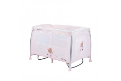 Duo Level Travel Cot DREAMY BEAR-2, Pink 4