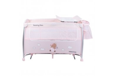Duo Level Travel Cot DREAMY BEAR-2, Pink 3