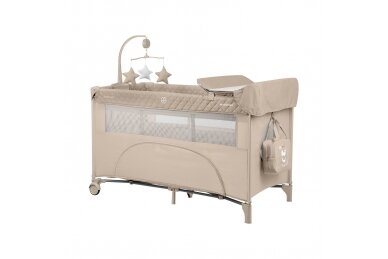 Duo Level Travel Cot NIGHTY NIGHT-2, Beige