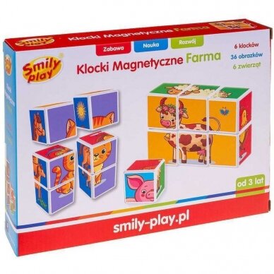 Магнитные блоки Smily Play FARM