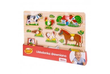 Wooden educational puzzle Pmily Play FARM 1