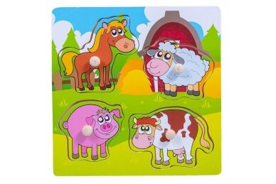 Wooden educational puzzle Pmily Play SMALL FARM 1