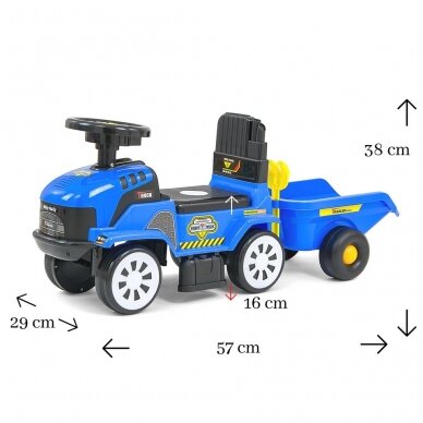 Milly Mally TRAKTORIUKAS Rolly Plus Blue 2