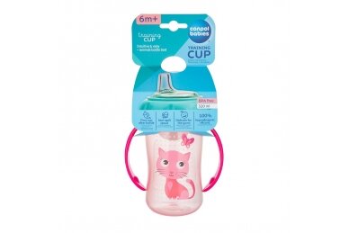 Training Cup Silicon Spout CUTE ANIMALS 56/512 Pink 3