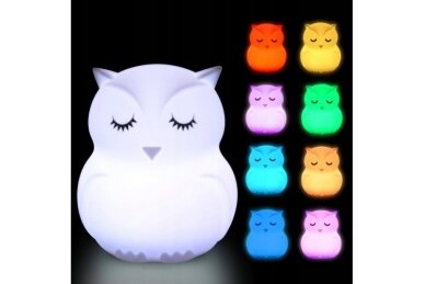 Silicone night lamp OWL 3