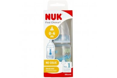 NUK Baby Bottle First Choice+, 150 ml NO COLIC, 0-6 m