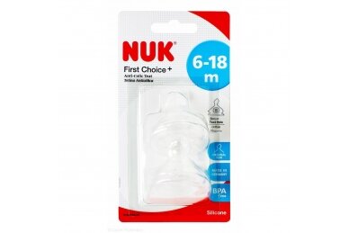 NUK® First Choice+ Wide Silicone Teat  6-18 M