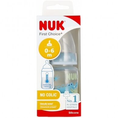 NUK бутылочка First Choice+, 150 ml NO COLIC, 0-6 m