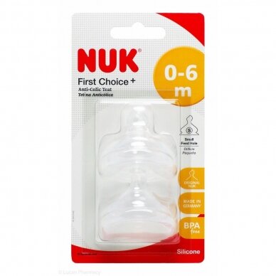 NUK  Žindukais silikoninis FIRST CHOICE+ 0-6 m