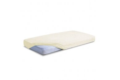 Jersey fitted sheet with elastic band 70-Ecru