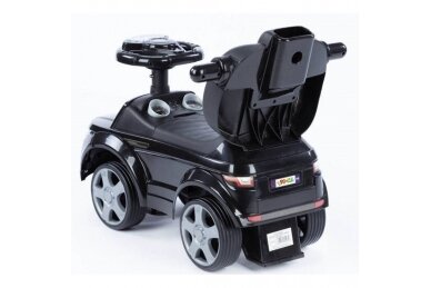 Ride-On Car with Push Bar 614R Black 4