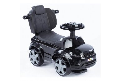 Ride-On Car with Push Bar 614R Black 3