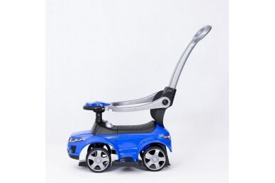 Ride-On Car with Push Bar 614R Blue 3