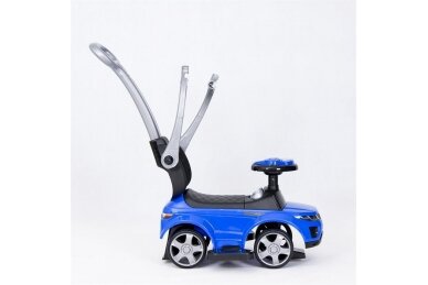 Ride-On Car with Push Bar 614R Blue 4