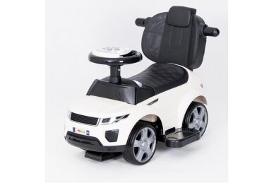 Ride-On Car with Push Bar 614R White 2