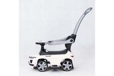 Ride-On Car with Push Bar 614R White 3