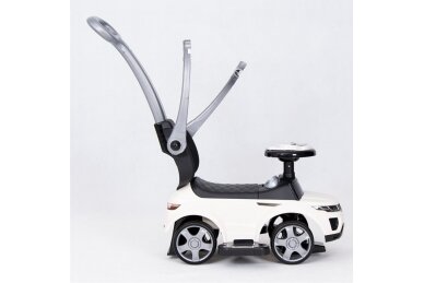 Ride-On Car with Push Bar 614R White 4