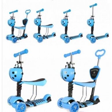 Трехколесный самокат Scooter 5в1 Blue