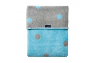 Cotton blanket Womar Zaffiro Blue/Ecru