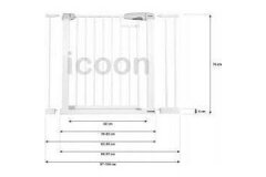 Extension for ICOON safety gate, 28 cm Black 1