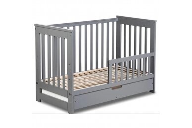 Baby cot Klupś IWO with driwer and removable side White 7