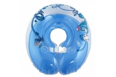 Inflatable swimming ring around the neck for babies SWIMPAL Blue