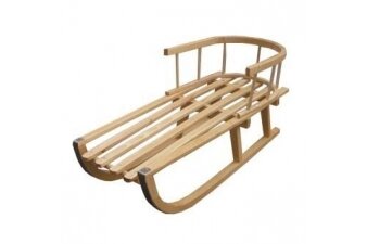 Kids Wooden Snow Sled 1 Plus 1