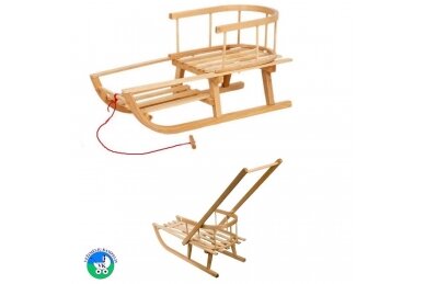 Kids Wooden Snow Sled III Maluch Plus