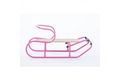 Сhildren's metal sled Pink 2