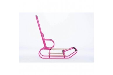 Metal sled with footrests ATIX Pink 1