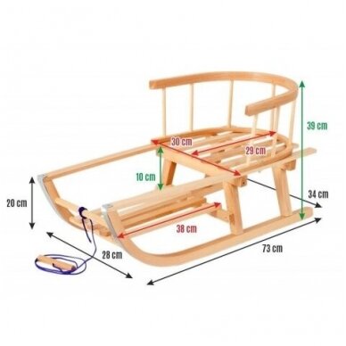 Санки деревянные III Maluch Plus 2