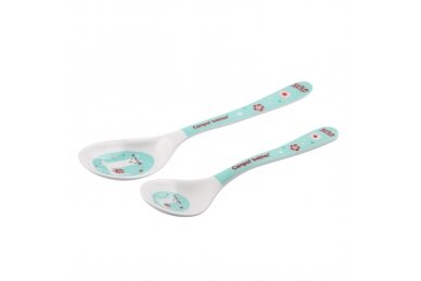 Melamine Spoons Set 2 pcs EXOTIC ANIMALS Canpol 4/530 Turquoise 1