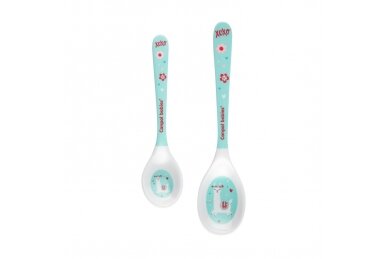 Melamine Spoons Set 2 pcs EXOTIC ANIMALS Canpol 4/530 Turquoise