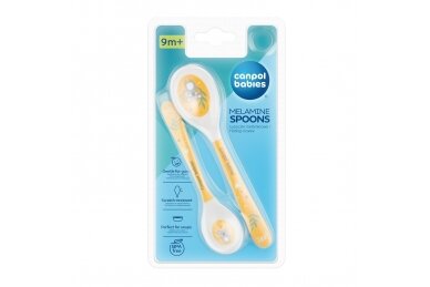 Melamine Spoons Set 2 pcs EXOTIC ANIMALS Canpol 4/530 Yellow 2