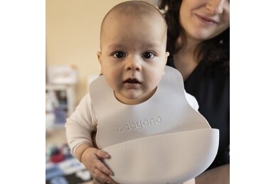 Silicone Bib with Pocket BabyOno 835 Blue 2