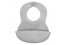 Silicone Bib with Pocket BabyOno 835 Grey